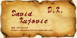 David Kujović vizit kartica